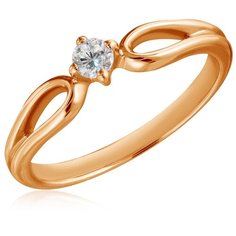 Бронницкий Ювелир Кольцо из красного золота R5319136, размер 17.5