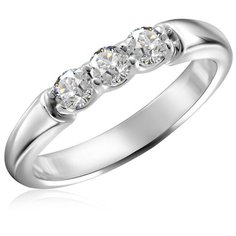 Бронницкий Ювелир Кольцо из белого золота 65319188, размер 17.5