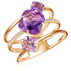 Бронницкий Ювелир Кольцо из красного золота D0001551305, размер 16.5