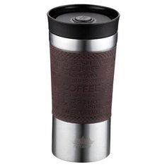 Термокружка Peterhof Travel Mug PH-12438, 0.38 л коричневый