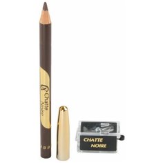 Chatte Noire Набор карандаш для глаз Kajal и точилка, оттенок №444 темно-коричневый