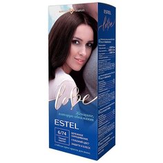 ESTEL Love Стойкая крем-краска для волос, 6/74 темный каштан