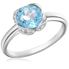 Бронницкий Ювелир Кольцо из белого золота D0001756305, размер 17.5