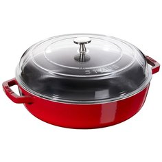 Сотейник Staub 12722406/12722423, 24 см, с крышкой, вишневый