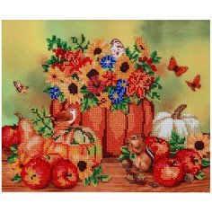 Hobby & Pro Набор для вышивания бисером Осенние посиделки 30 х 25 см (БН-3057)