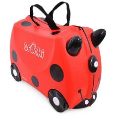 Чемодан trunki красный с принтом