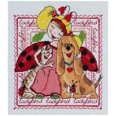 PANNA Набор для вышивания бисером и нитками Дружное семейство 16 x 17 см (VK-1640)