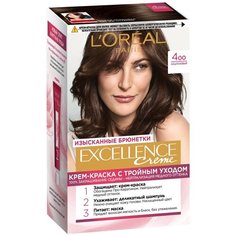 LOreal Paris Excellence стойкая крем-краска для волос, 4.00, Каштановый