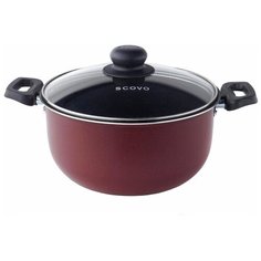 Кастрюля Scovo Expert СЭ-008, 4.5 л, бордовый