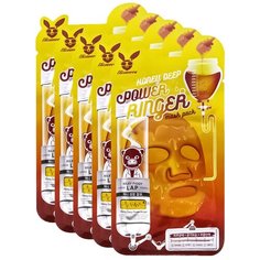 Elizavecca питательная тканевая маска с экстрактом мёда Honey Deep Power Ringer Mask Pack, 23 мл, 5 шт.