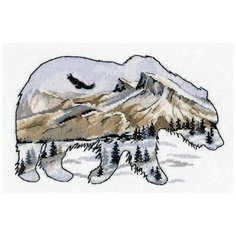 Овен Набор для вышивания Мир животных Медведь 25 х 17 см (1052)