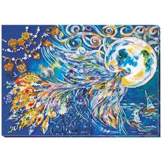 ABRIS ART Набор для вышивания бисером Синяя птица счастья 43 х 31 см (AB-632)