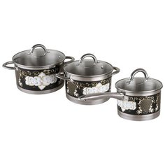 Набор посуды Pomi dOro Fiore PSS-640032 6 пр. серебристый