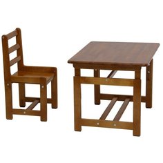 Комплект для работы стоя Фея стол + стул Растем вместе 68x55 см орех