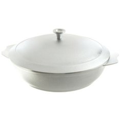 Сотейник Kukmara с309, 30 см, с крышкой, серебристый