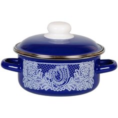 Кастрюля СтальЭмаль 1RB161M, 1.5 л, вологодское кружево