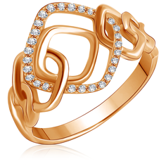 Бронницкий Ювелир Кольцо из красного золота 01К116526, размер 16