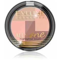 Eveline Cosmetics Палетка румяна и хайлайтеров All in One 01