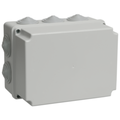 Распределительная коробка IEK КМ41245 наружный монтаж 190x140 мм серый RAL 7035