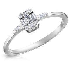 Бронницкий Ювелир Кольцо из белого золота R2226A1H, размер 16.5