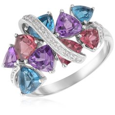 Бронницкий Ювелир Кольцо из белого золота ю1R25980, размер 17.5