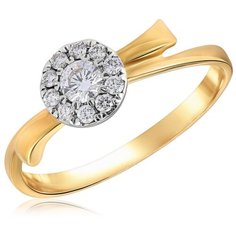 Бронницкий Ювелир Кольцо из желтого золота ю1R25658, размер 16