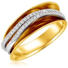 Бронницкий Ювелир Кольцо из желтого золота мзH04146R, размер 16.5