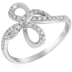 Бронницкий Ювелир Кольцо из белого золота юлW147DWA4, размер 16.5