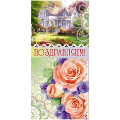 Конверт для денег Творческий Центр СФЕРА Поздравляем! (КД-12375), 1 шт.