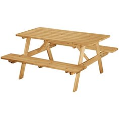 Комплект мебели InterLink Грипсхольм (стол-скамья), неокрашенный