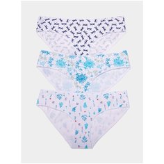 Vis-a-Vis Набор трусов слипы средней посадки, 3 шт., размер M, white/mint