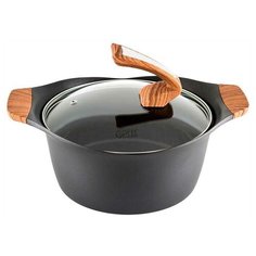 Кастрюля GIPFEL Pasat, 5.96 л, черный/коричневый