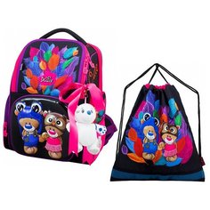 DeLune Ранец 11-027, черный/розовый