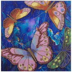 PANNA Набор для вышивания бисером Бабочки в ночных цветах 31 х 31 см (BN-5015)