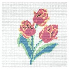 Василиса Набор для вышивания Тюльпаны 19 х 19 см (225)