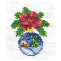 Klart Набор для вышивания бисером Новогодний шарик с домиком 10 x 12 см (8-047)