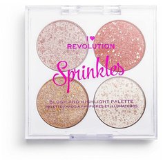 REVOLUTION Палетка румян и хайлайтеров Blush & Sprinkles Ice Cream Sundae
