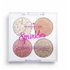 REVOLUTION Палетка румян и хайлайтеров Blush & Sprinkles Frosted Cupcake