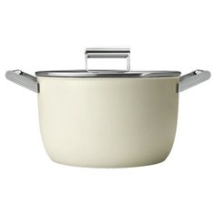 Кастрюля smeg CKFC2611 7.7 л, кремовый