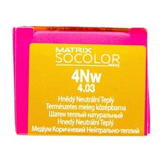 Matrix Socolor Beauty стойкая крем-краска для волос, 4NW шатен теплый натуральный, 90 мл