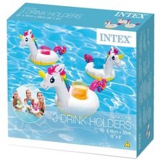 Intex Надувной плавающий держатель напитков Единорог 57506