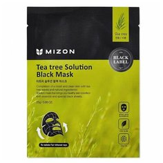 Mizon Маска для лица с экстрактом чайного дерева Tea Tree Solution Black Mask, 25 г