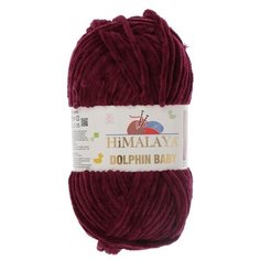 Пряжа Himalaya Dolphin Baby, 100 % полиэстер, 100 г, 120 м, 80339 бордовый