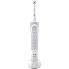 Электрическая зубная щетка Oral-B Vitality 100 Sensi Ultra Thin, белый/серый