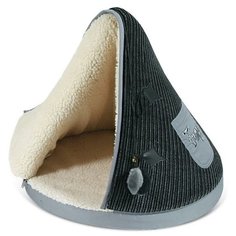 Лежак для собак и кошек Scruffs Юрта 45х45х50 см черный/серый