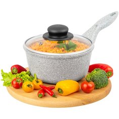Ковш 1,2 л Гармония вкуса "Серый агат", с крышкой Elan Gallery