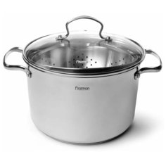 Кастрюля Fissman 24x15,5 см / 6,8 л со съемным дуршлагом и крышкой (нерж.сталь) (5096)