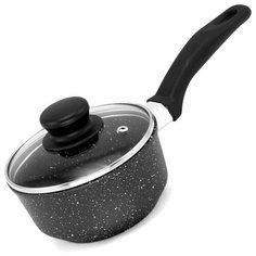 Ковш VICTORIA (Беларусь) Гранит G09 0,75G литой, с антипригарным покрытием, стеклянная крышка, 0,75л