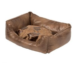Лежак для собак DUVO+ с бортиками "Explorer Bed", коричневый, 80x60см (Бельгия)