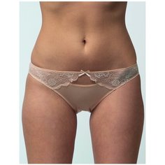 Salvador Dali Трусы слипы низкой посадки с кружевом, размер XL(50-52), бежевый